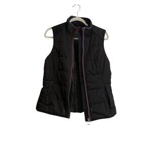 Ariat Black Soft Shell Fitted Polyester Full Zip Outdoors Puffy Vest Size Medium